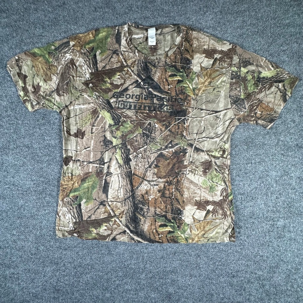 Code V T-Shirt Mens Size 2XL Camo Georgia Pacific Outfitters Cotton Short Sleeve